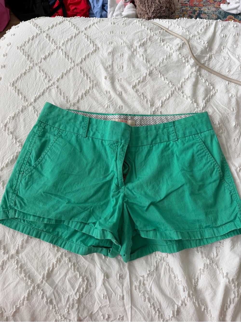 J. Crew Teal Green Cotton Bermuda Shorts